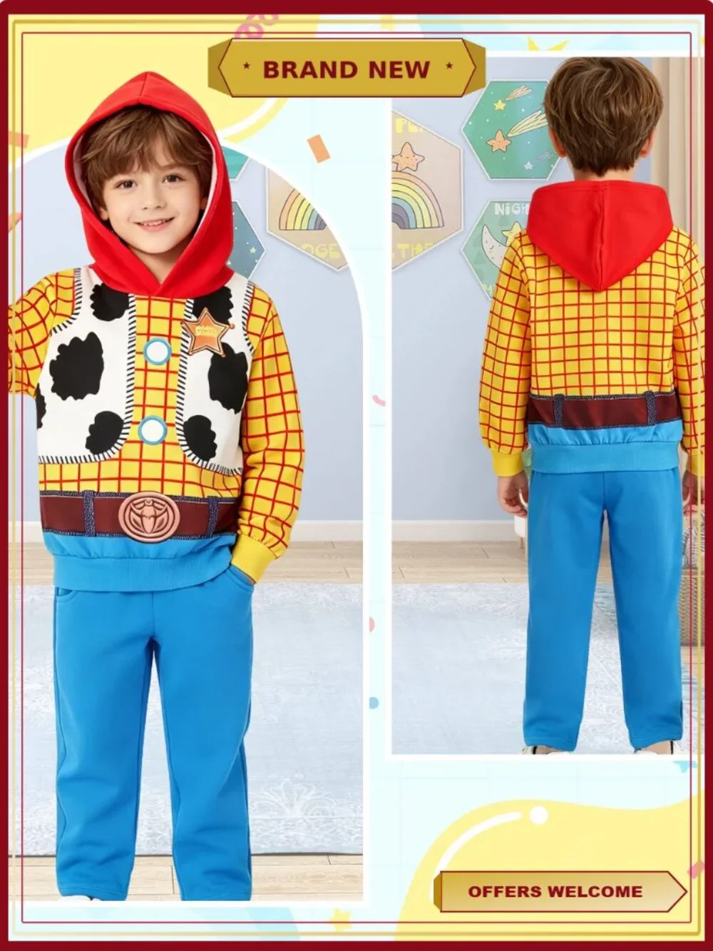 Kids Princess Dress Up Costume Long Sleeve Two-Piece Set Halloween Christmas
